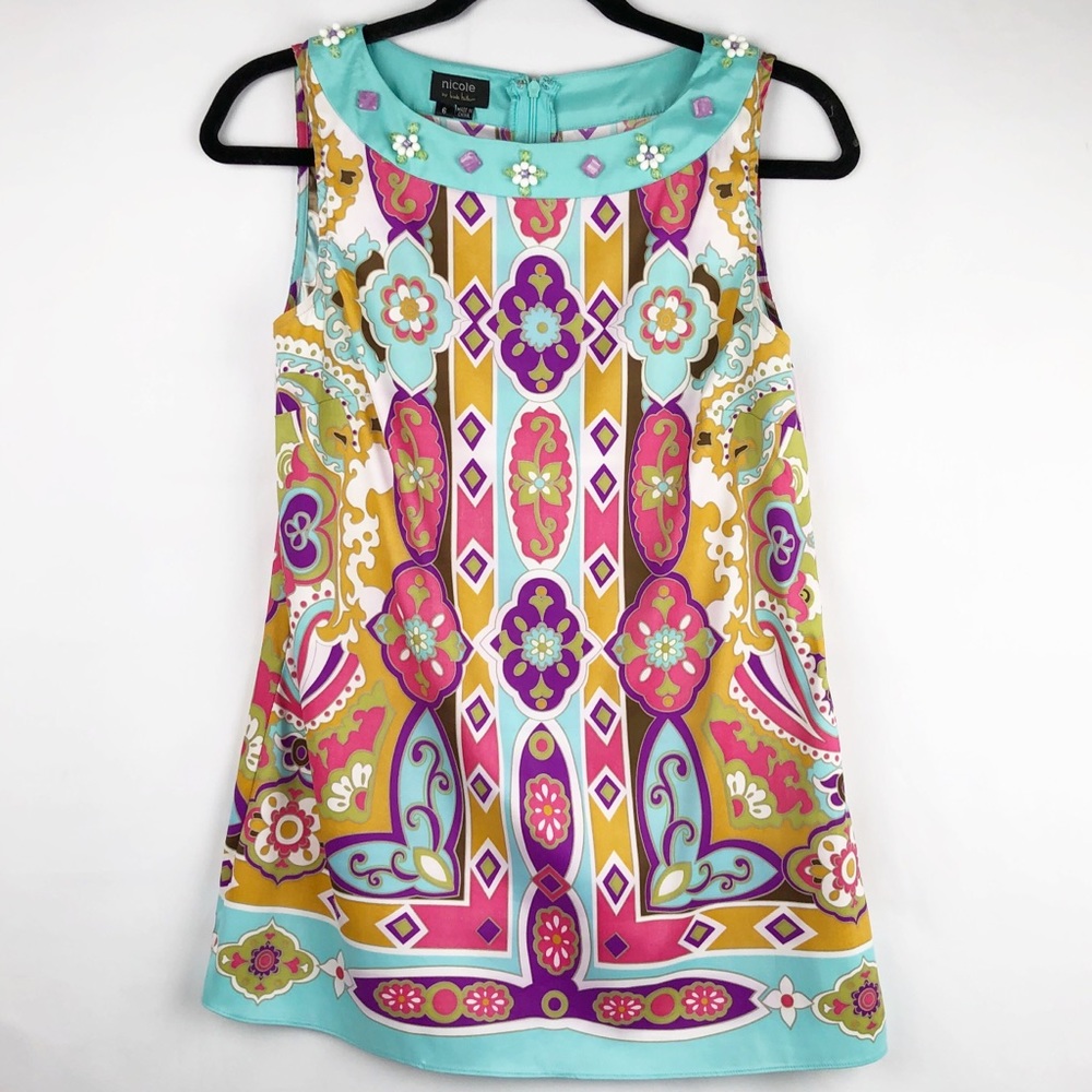 NICOLE MILLER Tank with Jewels on Collar - 6